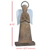 Foreside Home & Garden Carved Wood Angel with White Wings