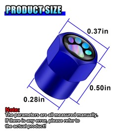 GAOLAOSY 4PCS Paw Car Tire Valve Stem Caps, Hexagonal Alloy Corrosion Resistant Auto Tire Valve Cover with Rubber Ring, Leak-Proof Dustproof Wheel Accessory for Trucks, Cars, Motorcycles (Blue)