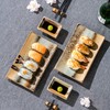 UNICASA Japanese Style Sushi Plate Set 8 Piece, Ceramic Sushi