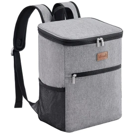 Lifewit 24L (30-Can) Soft Cooler Backpack with Hard Liner, Large Insulated Picnic Lunch Backpack Soft-Sided Cooling Bag for Camping/BBQ/Family Outdoor Activities (Grey)