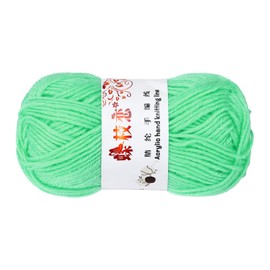 sourcing map Crocheting Yarn, Light Green 4 Ply Acrylic Yarn 50g Sport Weight Yarns Bulk Soft and Fluffy Yarns for Knitting DIY Crochet Handicraft Blankets Gift,98 Yards