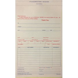 Special Parts Order Form - 4 Part - SPO-4-100 Qty. (U2R)