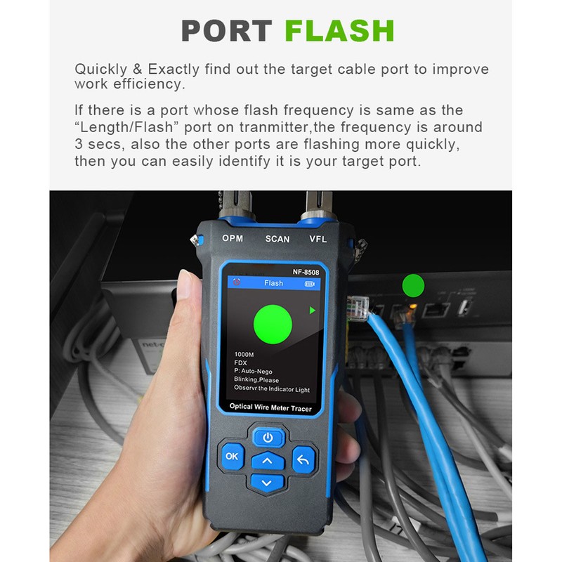 Network Wire Finder Optical Wire Meter Tracer Digital Fiber Optic