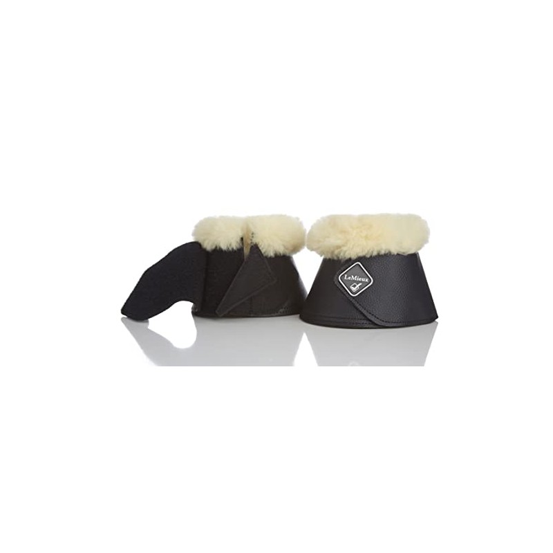 LeMieux Lambskin Wrap Round Over Reach Boots - Black, Medium