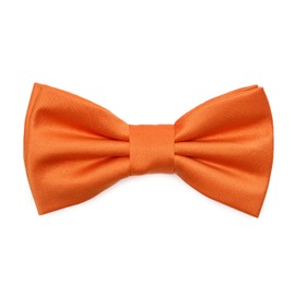 Ladeheid Children's Boys Bow Tie - Pre-Tied Adjustable Band, Matte Design, Ideal for Wedding, Birthday, School - Durable and Stylish Size 10 cm x 5 cm BKM, orange