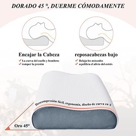 KTMOUW Almohada Memory Foam,Almohada ortopedica                                                                                                       