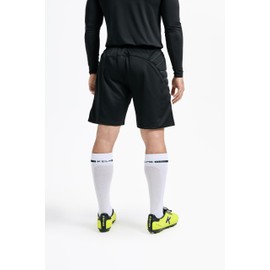 KELME Kid's Goalkeeper Shorts - Padded Soccer Goalie Shorts, Boys/Girls,Size 12, Black/Green