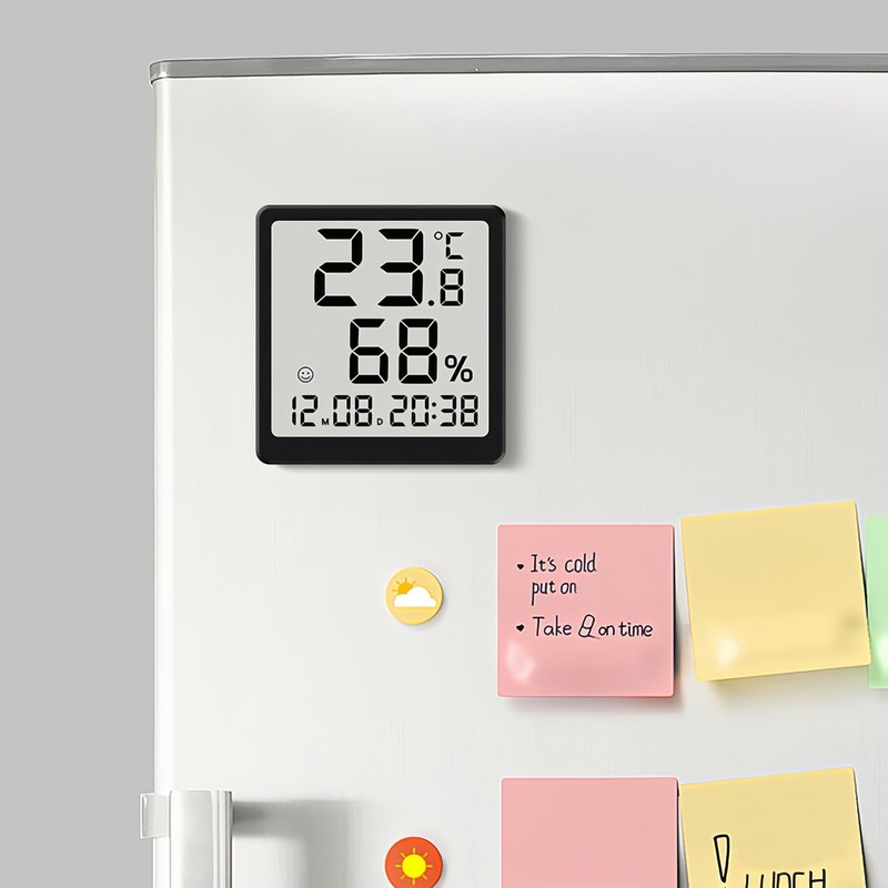 Lancoon Digital Thermohygrometer LCD Small Alarm Clock with Temperature Humidity