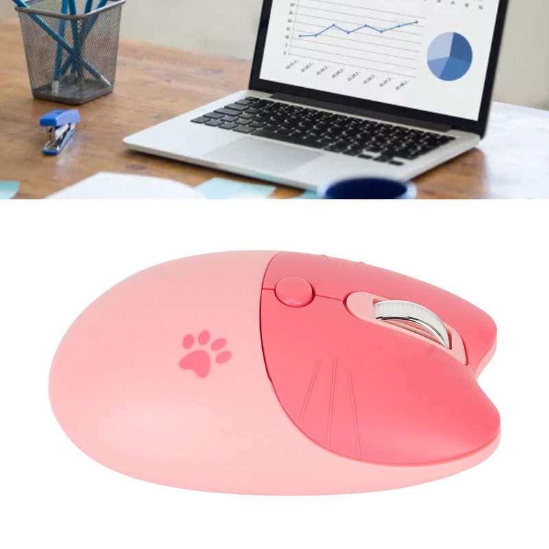 2.4G Cat Wireless Mouse Mute USB Receiver Cute Portable 3