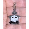 Silver Jack From Nightmare Before Christmas Charm Zipper Pull &