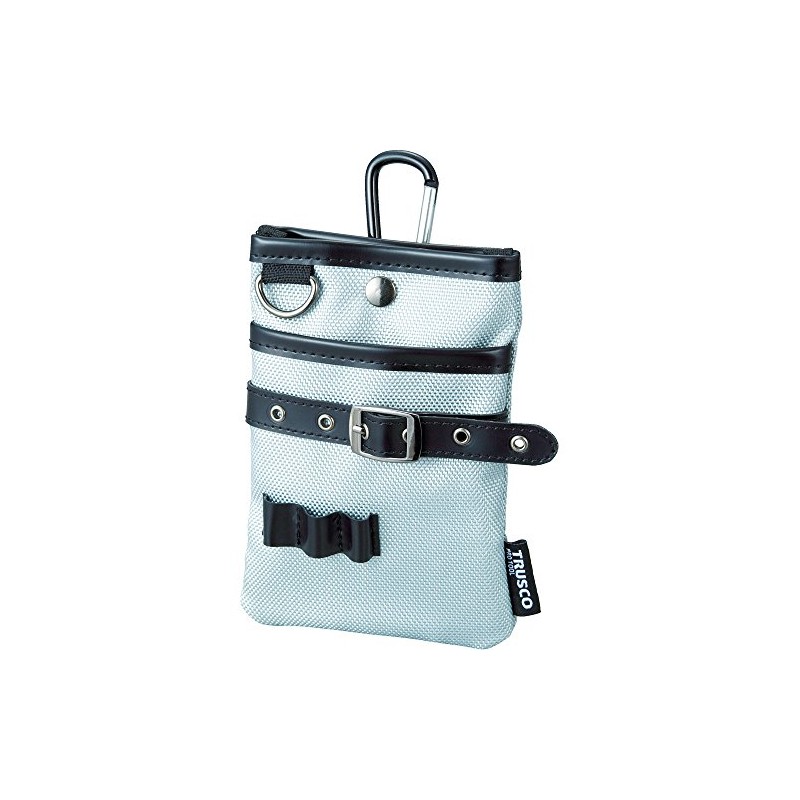 TRUSCO TCTC1509-SV Compact Tool Case, Scissor Pocket, Silver