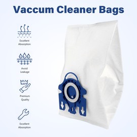 14 Packs GN 3D Efficiency Airclean Bags Replacement for Miele Classic C1, Complete C2 C3 and S2, S5, S8, S600, S800, S400i Series Vacuums with Super AirClean Filter and Pre-motor Protection Filter