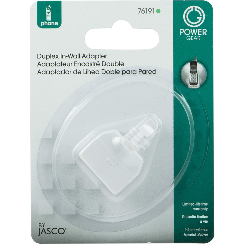 Power Gear Telephone Duplex Adapter, Home or Office, Compatible with
