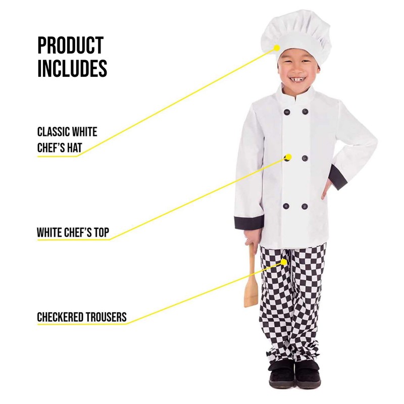 Fun Shack Chef Costume For Kids, Kids Chef Costume, Chef