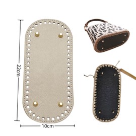 Bag Bottom 2 Pieces Oval Bottom with Nails Leather Bottom Set Bag Bottom 22*10cm Tote Bottom Handmade DIY Leather Craft Wallet Woven Bag Craft Tote Bag Material
