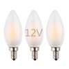 OPALRAY DC 12V-24V Power Input LED Candelabra Bulb, 6W Dimmable