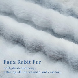 ZYFZCLBL Soft Faux Fur Cushion Cover, Decorative Pillow Cover Cozy Fluffy Pillow Covers for Bed/Couch, No Pillow Insert, Set of 2, 16" x 16" Inch, Grey Print