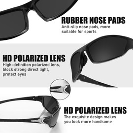 TOODOO 4 Pairs Men Polarized Sunglasses with UV Protection Driving Glasses Sports for Sport Outdoor Activities (Lovely Colors)