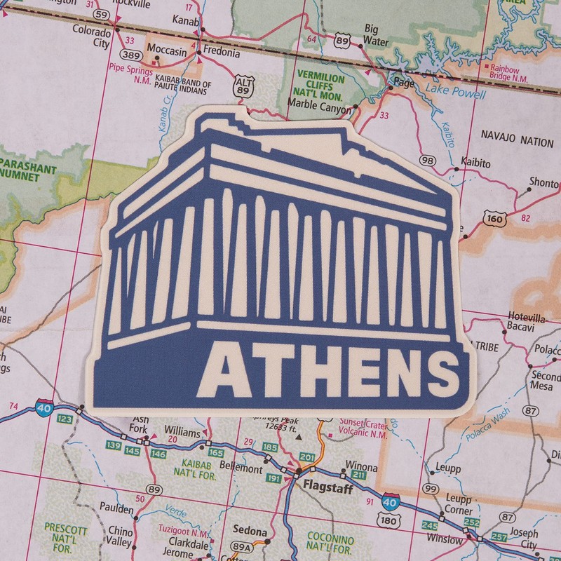 Vagabond Heart Co Athens Greece Vinyl Weatherproof Parthenon Sticker