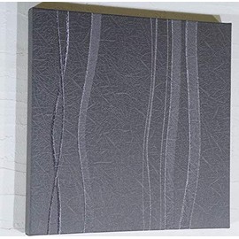 Alice HEAL II Fabric Panel, Heel 2, 11.8 x 11.8 x 1.0 inches (30 x 30 x 2.5 cm), Sold Individually, Geometry, Popular, Interior, Simple, Board Art, Included (A Charcoal)