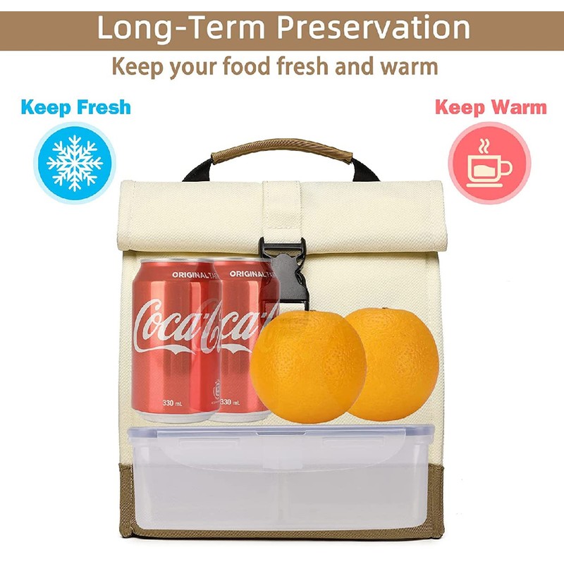 Collapsible Roll Top Insulated Lunch Bag for Men & Women,Lightweight