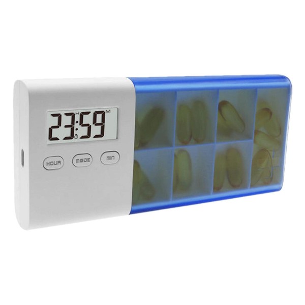 Automatic Pill Dispenser - Flashing USB Automatic Pill Dispenser with Alarm,Pill Organizer 7 Compartments Scintillation Vibration Alarm Warning LCD Display Fanelod