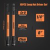 LOZAGU 16Pcs Long Magnetic Nut Driver Set for Impact Drill