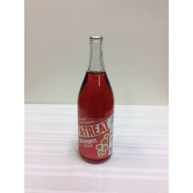 A-Treat Soda Vintage 32 Oz Glass Bottle -Cream Soda -Never Opened W/ Soda Inside