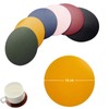 8pcs Yellow Round Leather Drinking Coasters 10CM,PU Leather Cup Mats