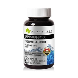 Maple Tree rTG Omega-3 1100 1,200mg x 180 Capsules / 메이플트리 rTG 알티지오메가3 1100 1,200mgx180캡슐