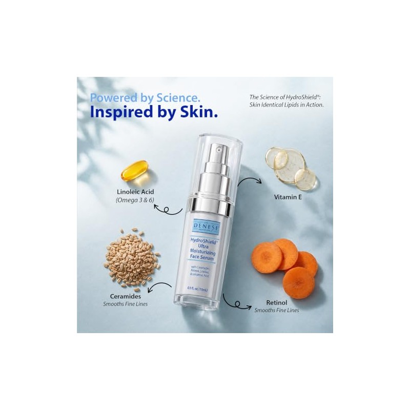 Dr. Denese SkinScience HydroShield Retinol Serum for Face 0.5oz Travel