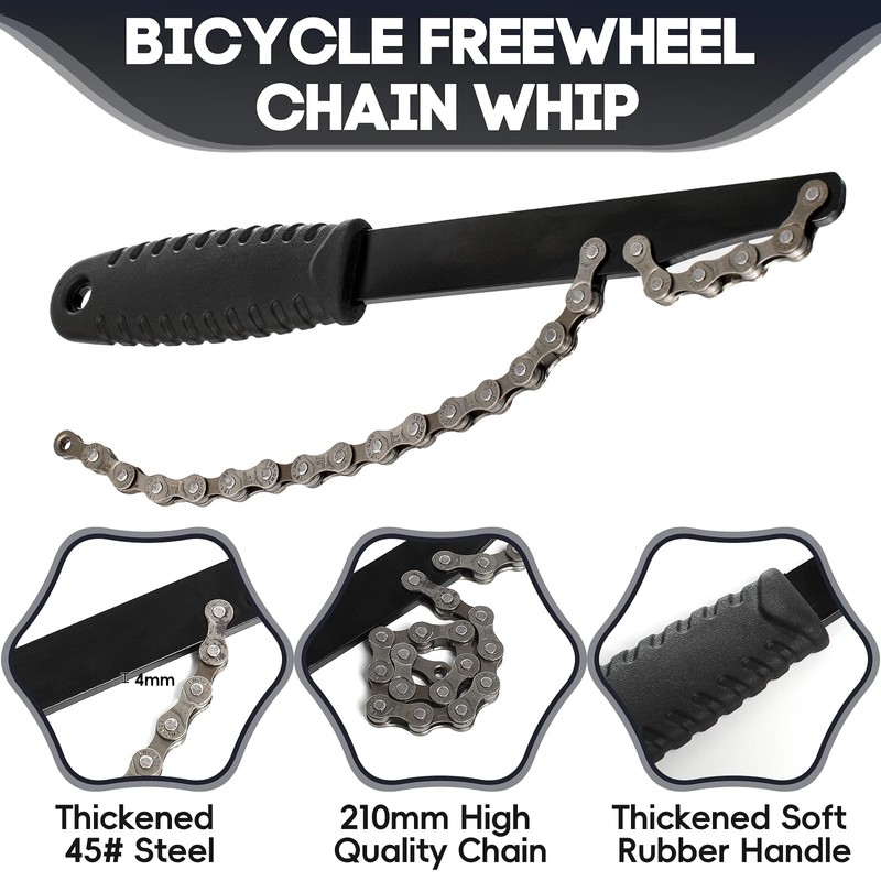 TAIXING Bicycle Chain Whip, Sprocket Puller Gear Puller Kit, Sprocket