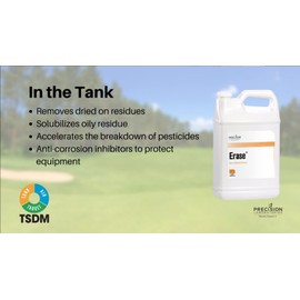Erase (1 Gallon) by Percision Labs - Chemical Spray System Cleaner for Turf and Ornamental