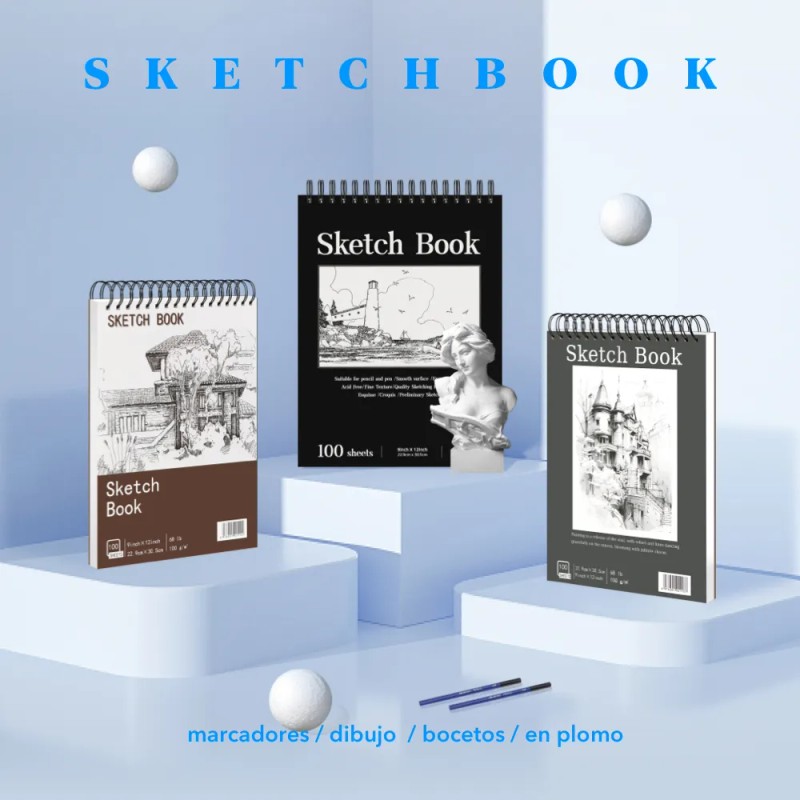 Cuaderno A4+ De Boceto Y Dibujo 200 Páginas Blank Sketchbook