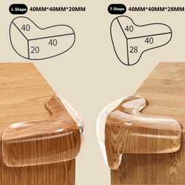 12 Pack Corner Protector for Baby, Clear Table Corner Protectors and Sharp Edge Guards for Baby Proofing, Furniture Corner Guard & Edge Safety Bumpers, Baby Proof Bumper (T Shape)