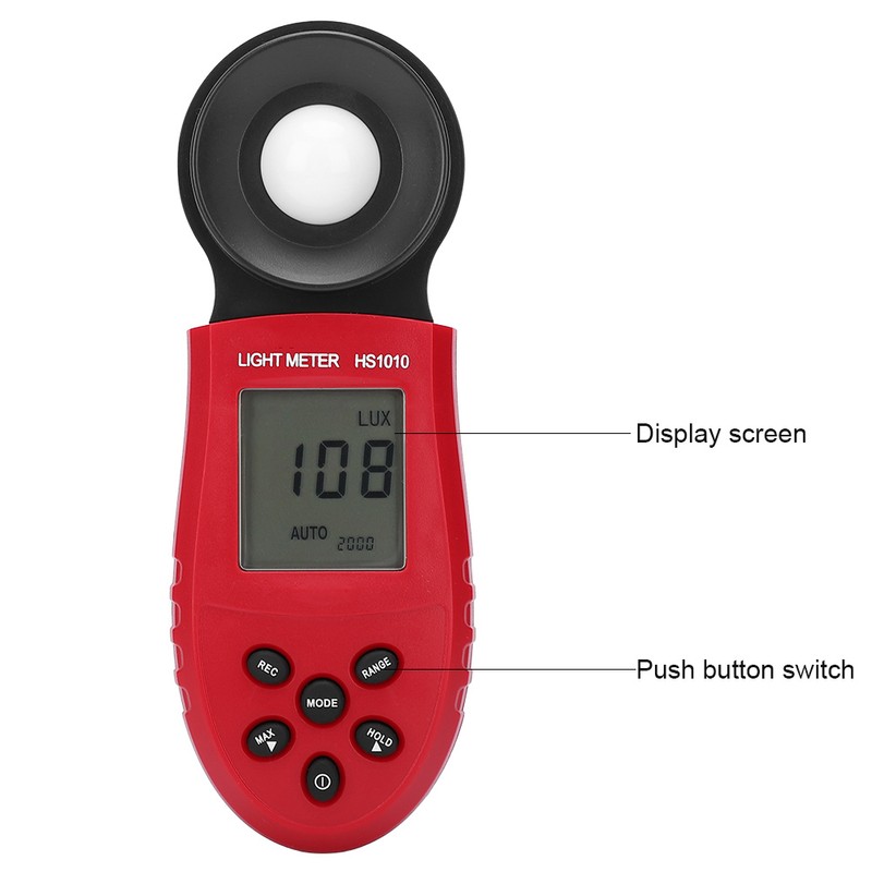 HS1010 Handheld Light Meter Digital Display Electric Illuminometer for Home