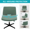 MIFXIN Armless Office Desk Chair Cover Slipcover Stretch Soft Wide