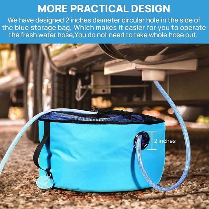 AIMALL RV Waterproof Hose Storage Bag Set 9.45x17.7 Inch Foldable