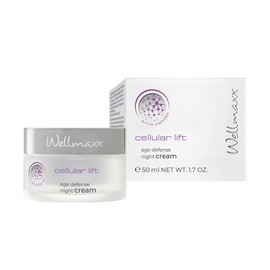 WELLMAXX cellular lift age defense night cream – Mit Anti-Aging-Wirkstoffen & hochwertigen Ölen, reichhaltige Nachtcreme, für alle Hauttypen geeignet, DERMATEST® „sehr gut“, 50 ml