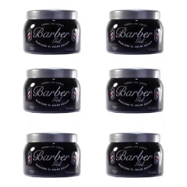 Barbers  Gel Cubre Canas Barber Negro 350 Gr 6 Piezas