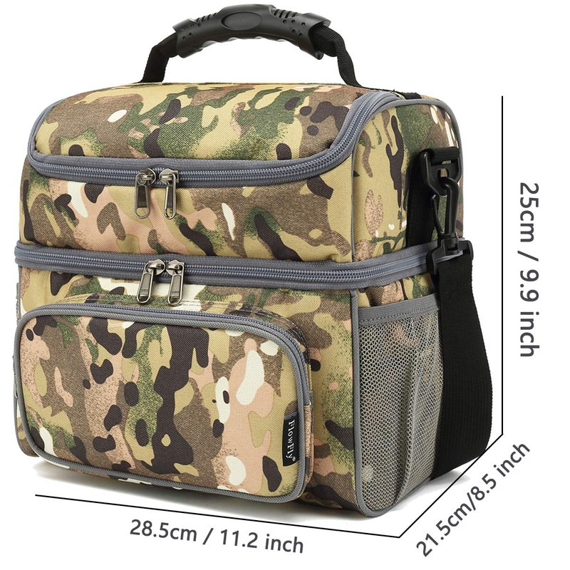 FlowFly Double Layer Cooler Insulated Lunch Bag Adult Lunch Box