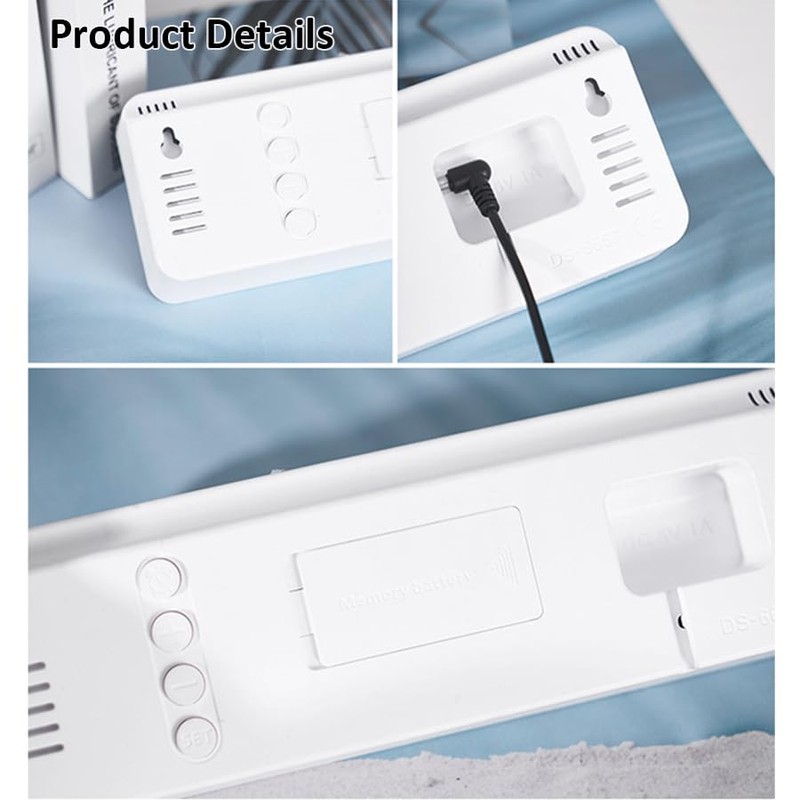 Gevvnss 13 Large Digital Wall Alarm Clock with Remote Control,LED