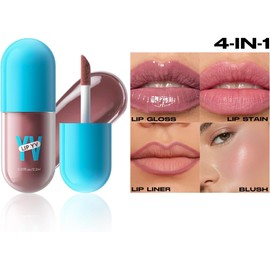 Set de Brillos Labiales 3 Piezas con Aguacate, Set B Textura Suave y Nutritiva, Larga Duración, Look Natural, Labios Saludables
