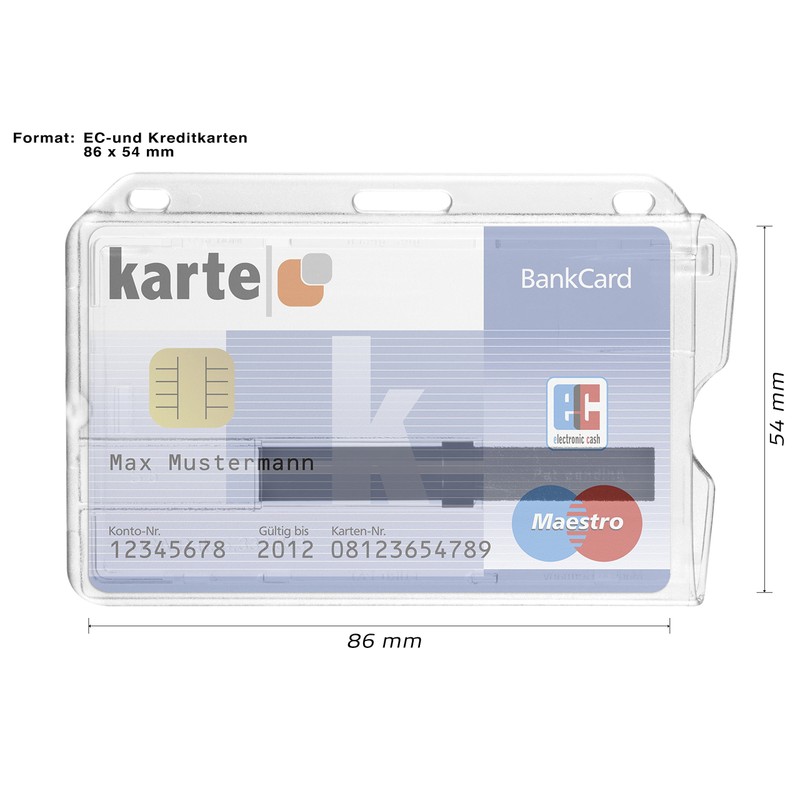 Karteo Horizontal ID Holder [Pack of 1] Card Holder Polycarbonate