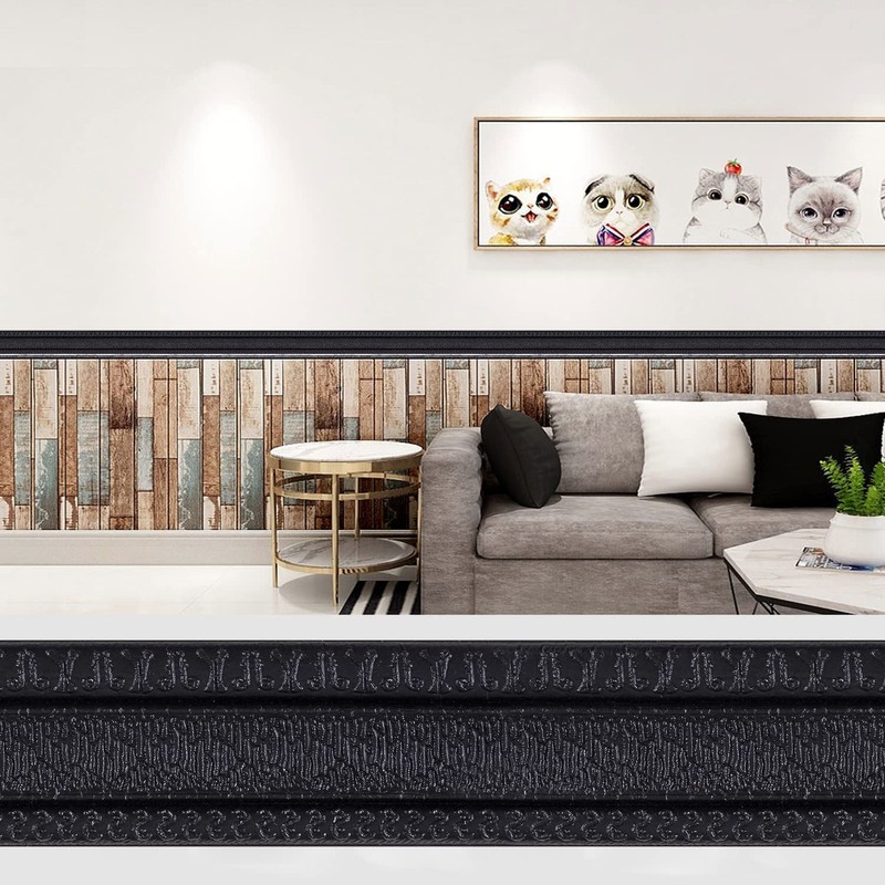 Yutianli Crown Molding Peel and Stick Wallpaper Border Flexible Wall