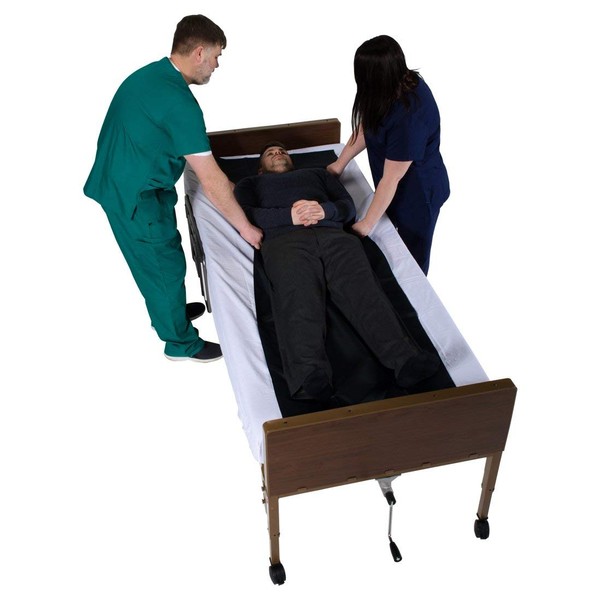 Patient Aid 78" x 28" Reusable Flat Slide Sheet for Patient Transfers, Turning, and Repositioning in Beds, Hospitals & Home Care - Sliding Draw Sheets to Assist Moving Elderly & Disabled