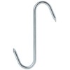 Merriway BH01914 (5 Pcs) BZP Steel Butchers Pointed Kitchen S-Hooks,