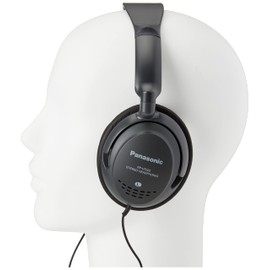 Panasonic RP-HT225E-K Advanced Monitor Headphones-​Immersive XBS Bass,DJ-Style Single-Side Monitoring,Inline Volume Control,Frequency Response 18Hz-22kHz,Comfortable Over-Ear Design-Black​