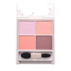 Canmake Silky Flared Eyes (Cherry Blossom Package), 11 Blossom Shower, 0.2 oz (4.0 g), Sheer, 4 Color Shadow, Powder, Coral Pink