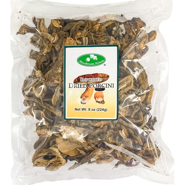 Mushroom House Mushroom Bag, Dried Porcini, 8 Ounce